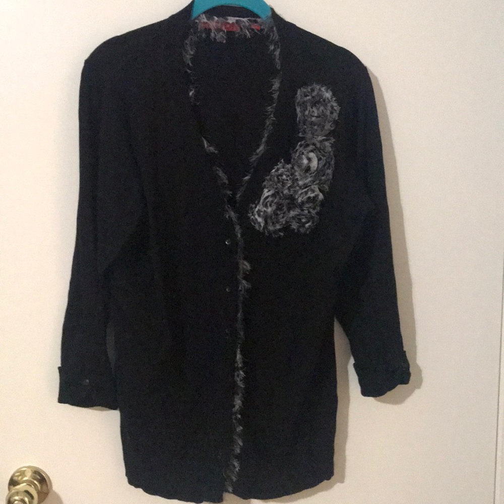 Black and Cheetah Cardigan